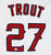 Mike Trout Los Angeles Angels Signed Autographed White #27 Custom Jersey Global COA - BLEEDING