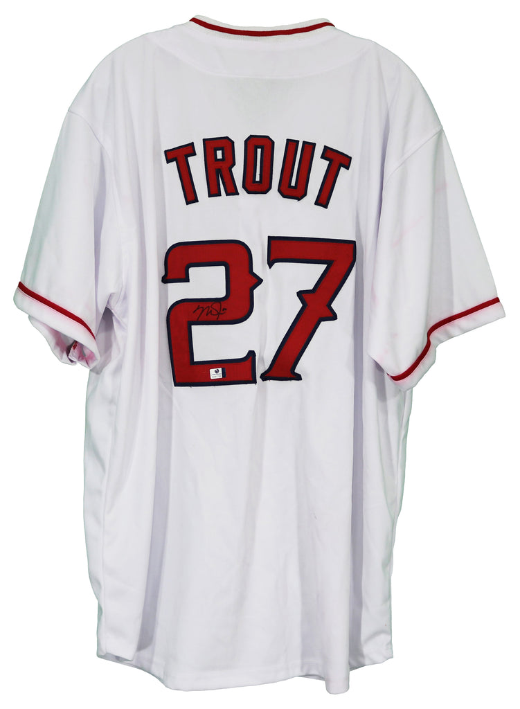 Mike Trout Los Angeles Angels Signed Autographed White Custom