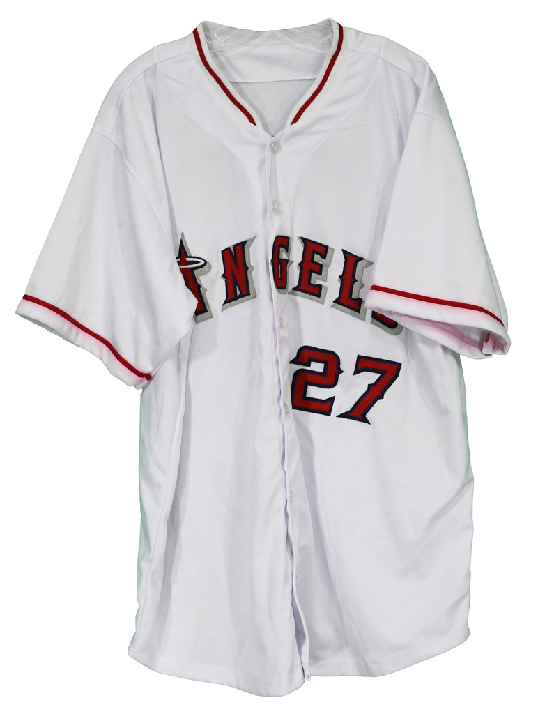 Mike Trout Los Angeles Angels Signed Autographed White Custom Jersey –