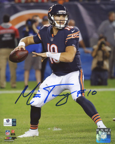 Mitch Trubisky Chicago Bears Signed Autographed 8" x 10" Throwing Photo Global COA