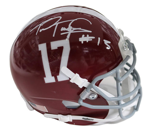 Tua Tagovailoa Alabama Crimson Tide Signed Autographed Football Mini Helmet Global COA