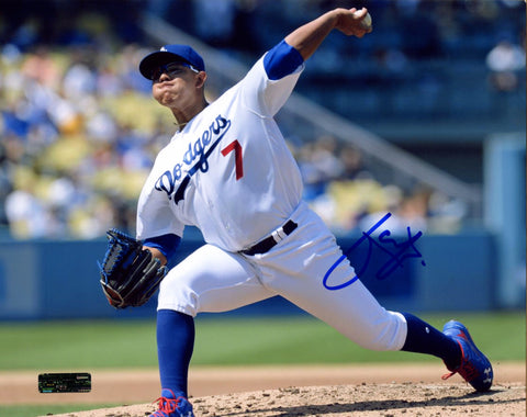 Julio Urias Los Angeles Dodgers Signed Autographed 8" x 10" Photo Heritage Authentication COA