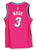 Dwyane Wade Miami Heat Signed Autographed Pink Vice #3 Jersey PAAS COA
