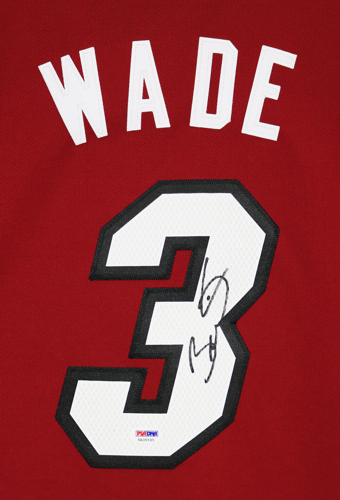 Dwyane Wade Autographed White Miami Heat Jersey - PSA/DNA Auth