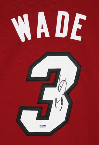 Dwyane Wade Miami Heat Signed Autographed Red #3 Jersey PSA/DNA COA Sticker Hologram Only