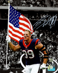 J. J. Watt Houston Texans Signed Autographed 8" x 10" Flag Photo Pro-Cert COA