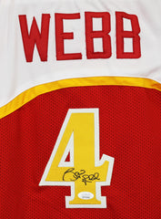 Spud Webb Atlanta Hawks Signed Autographed Red #4 Custom Spud Jersey JSA Witnessed COA