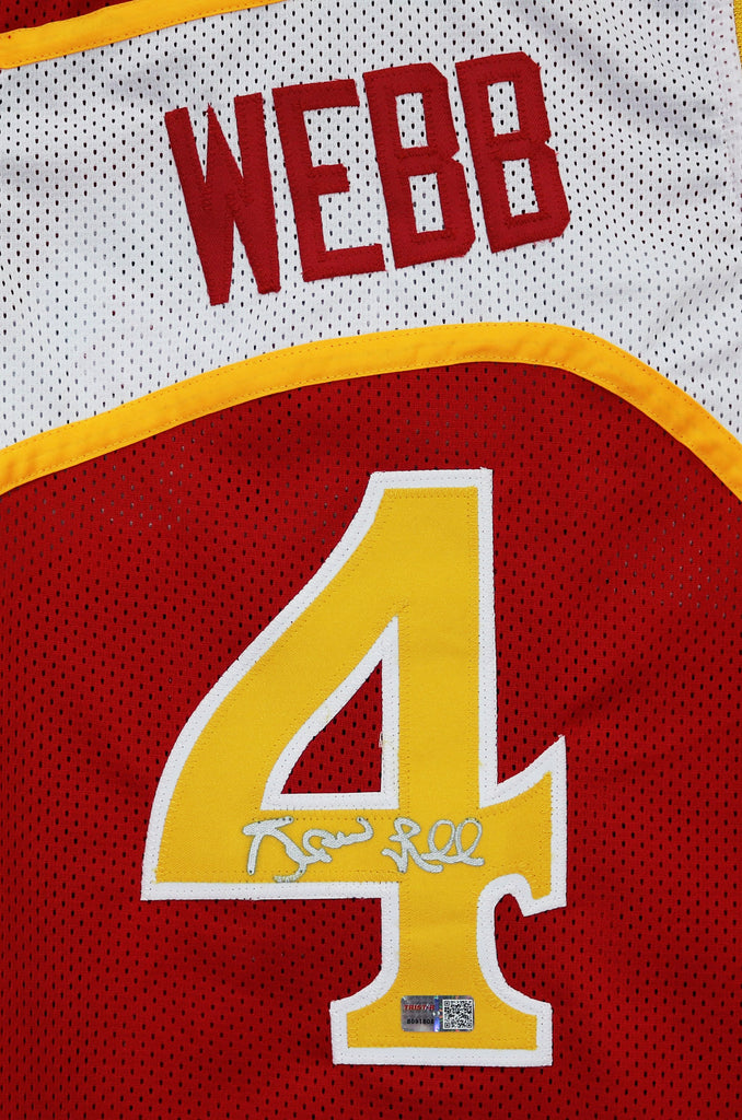 Spud Webb Autographed Atlanta Custom Red Basketball Jersey - JSA COA