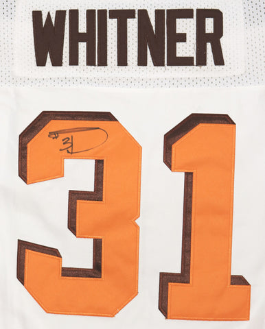 Donte Whitner Cleveland Browns Signed Autographed White #31 Jersey