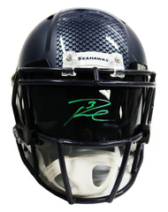 Russell Wilson Seattle Seahawks Signed Autographed Football Visor with Riddell Revolution Speed Full Size Replica Football Helmet Heritage Authentication COA