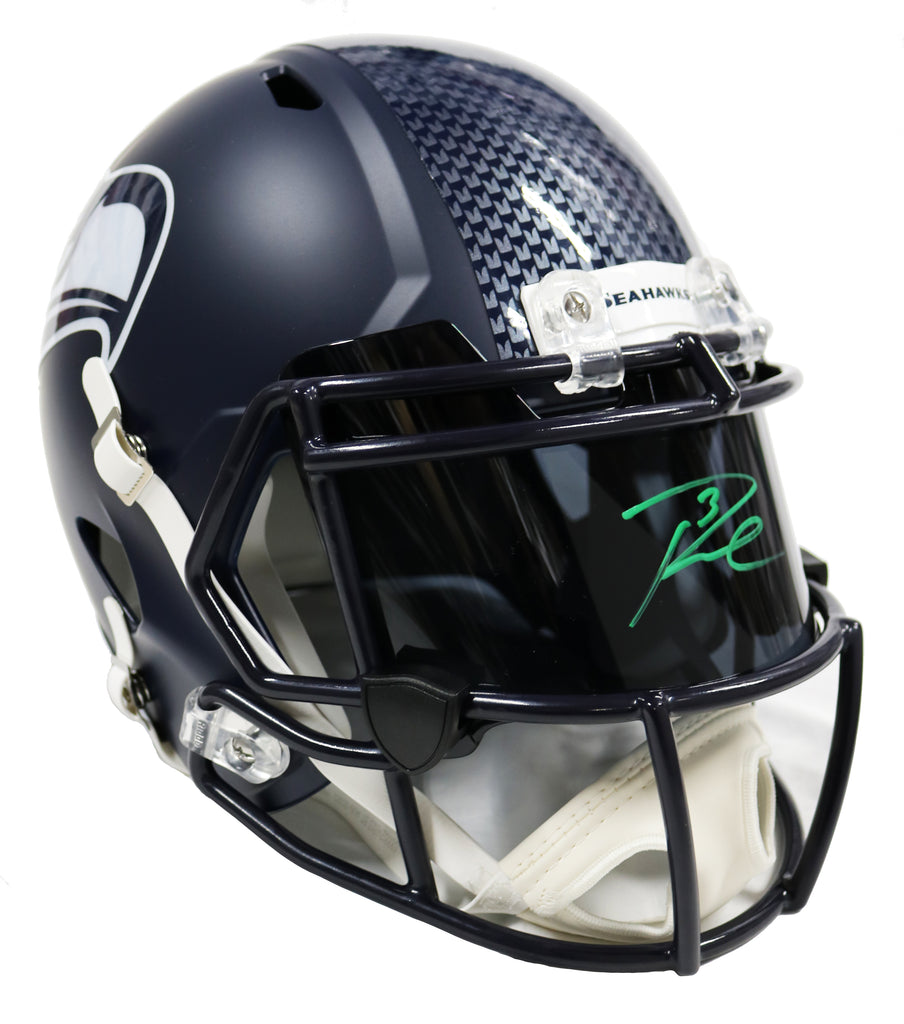 Russell Wilson Autographed in Green Seattle Seahawks Riddell Mini Helmet