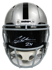 Charles Woodson Oakland Raiders Signed Autographed Football Visor with Riddell Full Size Speed Replica Football Helmet Heritage Authentication COA