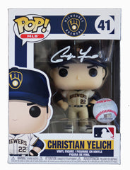 Christian Yelich Milwaukee Brewers Signed Autographed MLB FUNKO POP #41 Vinyl Figure Heritage Authentication COA - SLIGHT DAMAGE