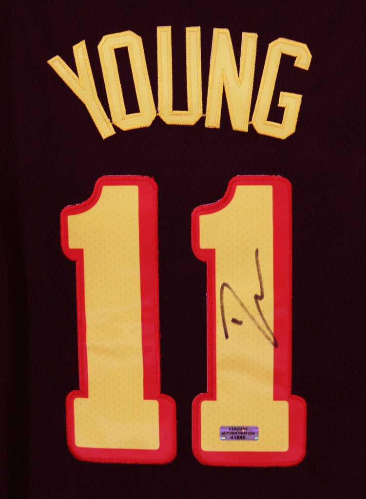 Trae Young Atlanta Hawks Signed Autographed Black #11 Jersey
