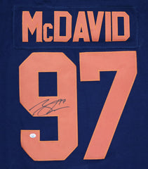 Connor McDavid Edmonton Oilers Autographed 17x11 Celebration Photo