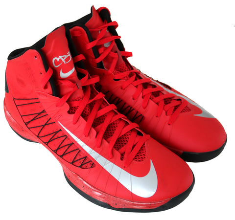Carlos Boozer Chicago Bulls Red Nike Hyperdunk 2012 PE CBooz Game Used Basketball Shoes
